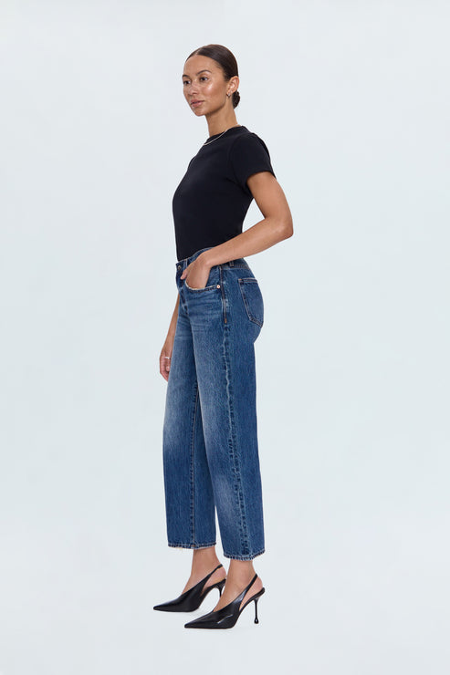 Lexi Mid Rise Bowed Straight Jean - Artisan
