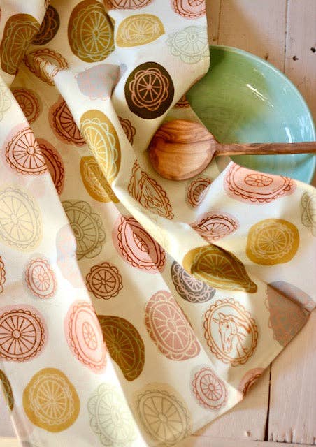 Vintage Conchos Tea Towel