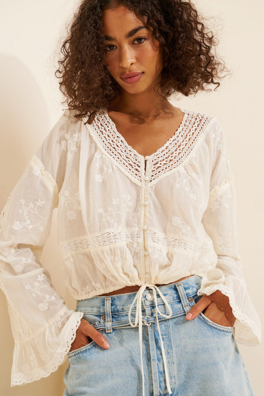 Sweet Love Blouse - Egret