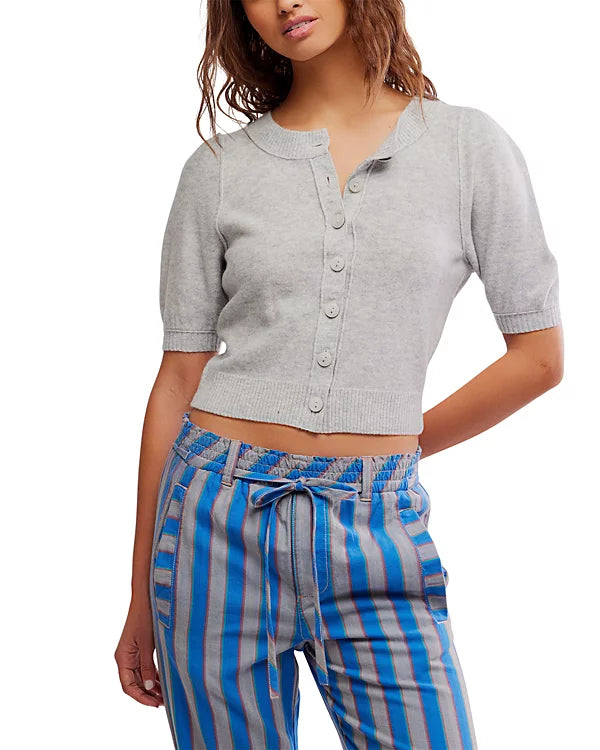 Isla Solid Cardi - Mineral Grey