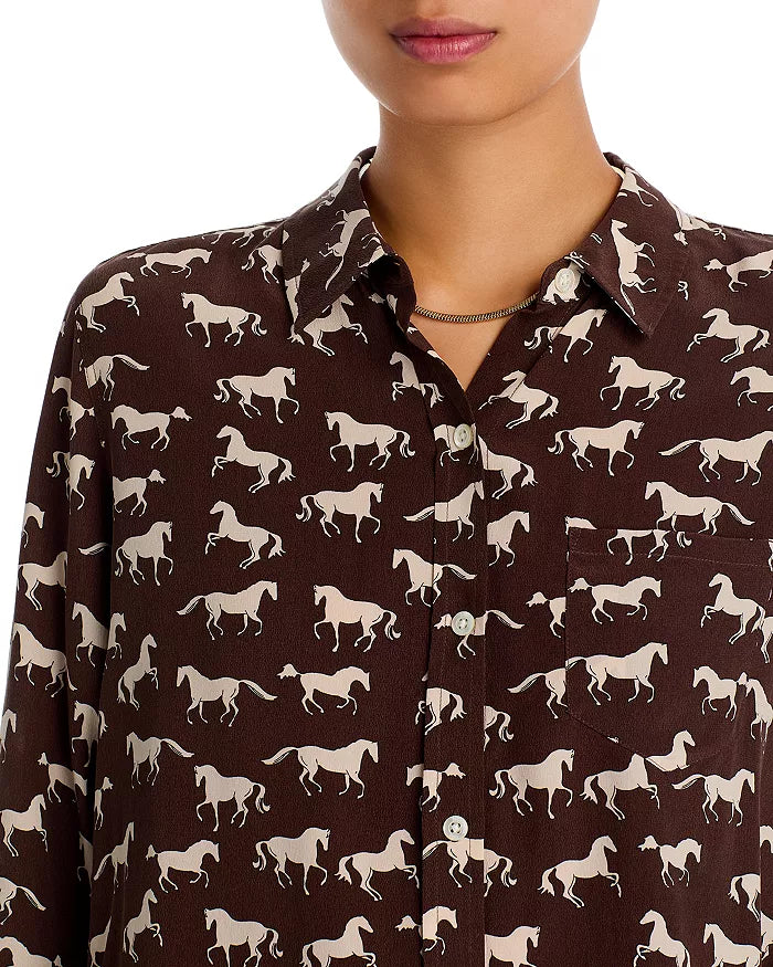Kate Shirt - Ivory Horses