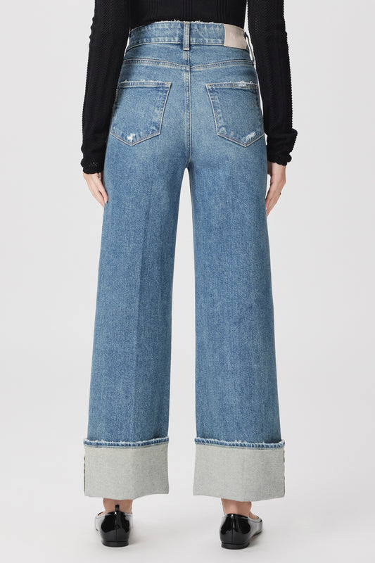 Sasha Ankle Wide Cuff Jeans - Storybook