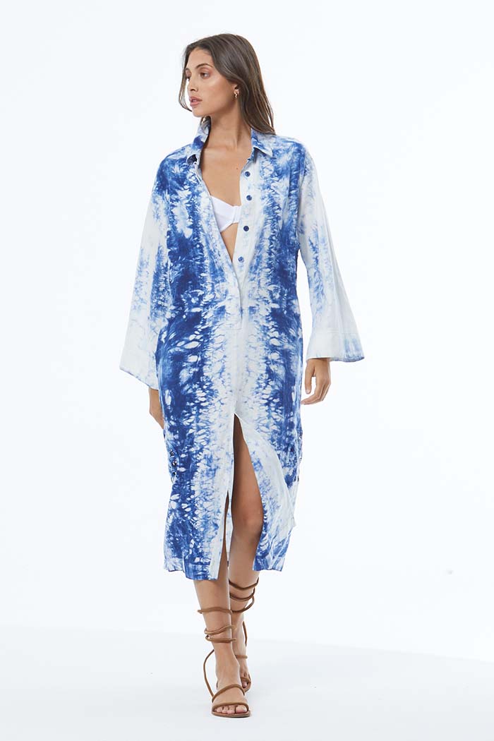 Pebble Beach Dress - Cobalt Feather