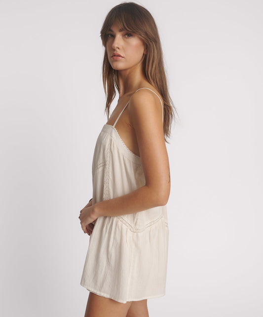 Alana Cotton Slip Dress - White
