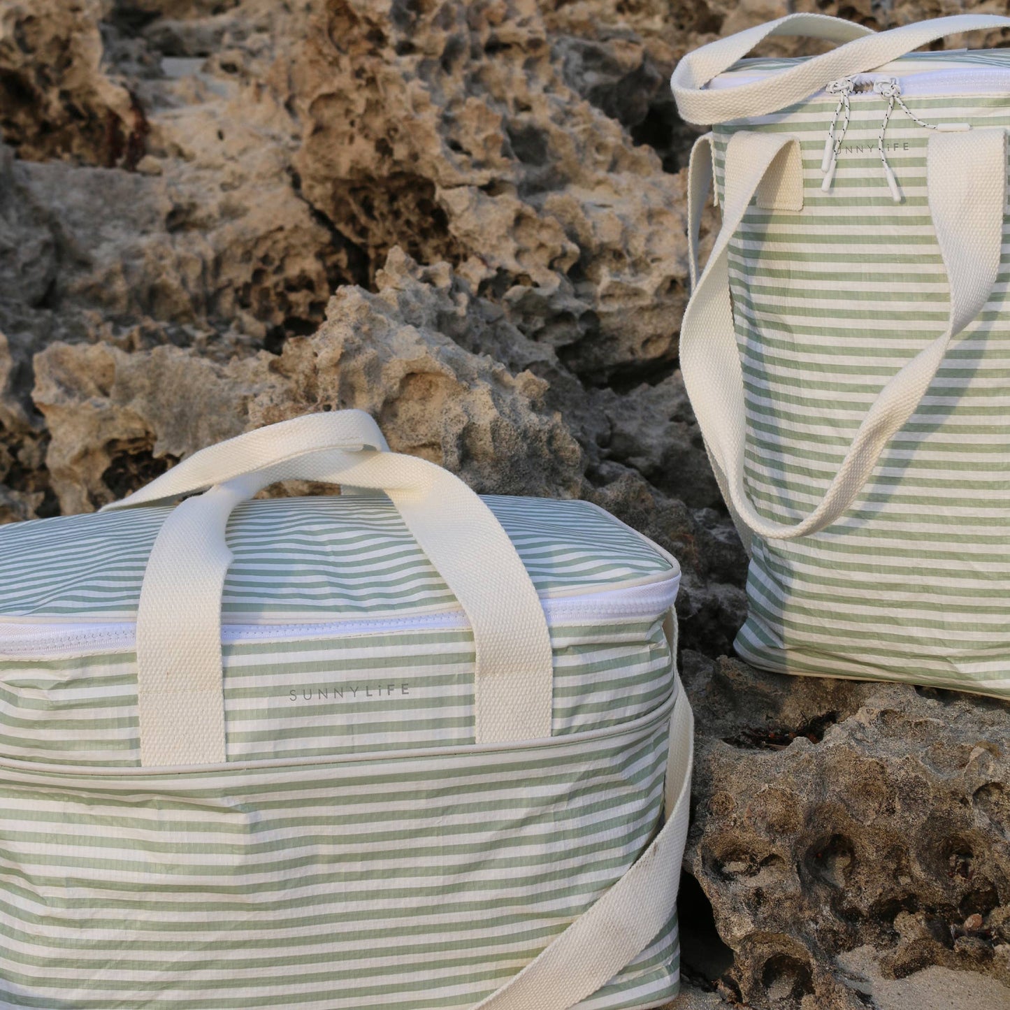 Cooler Bag - La Palma Sage Stripe