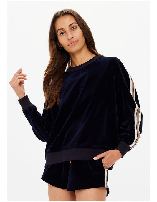 Monaco Lisel Crew Neck Sweater - Navy