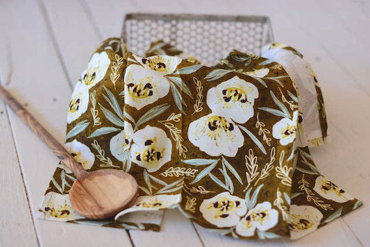 Western Desert Floral Tea Towel