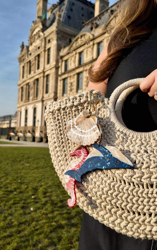 Seashell Bag Charm + Keychain