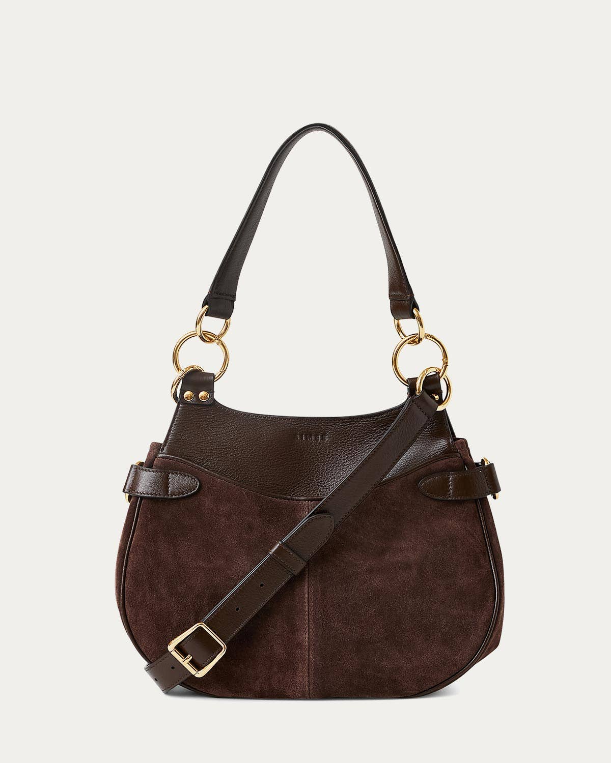 Dash Convertible Crossbody - Fudge Suede