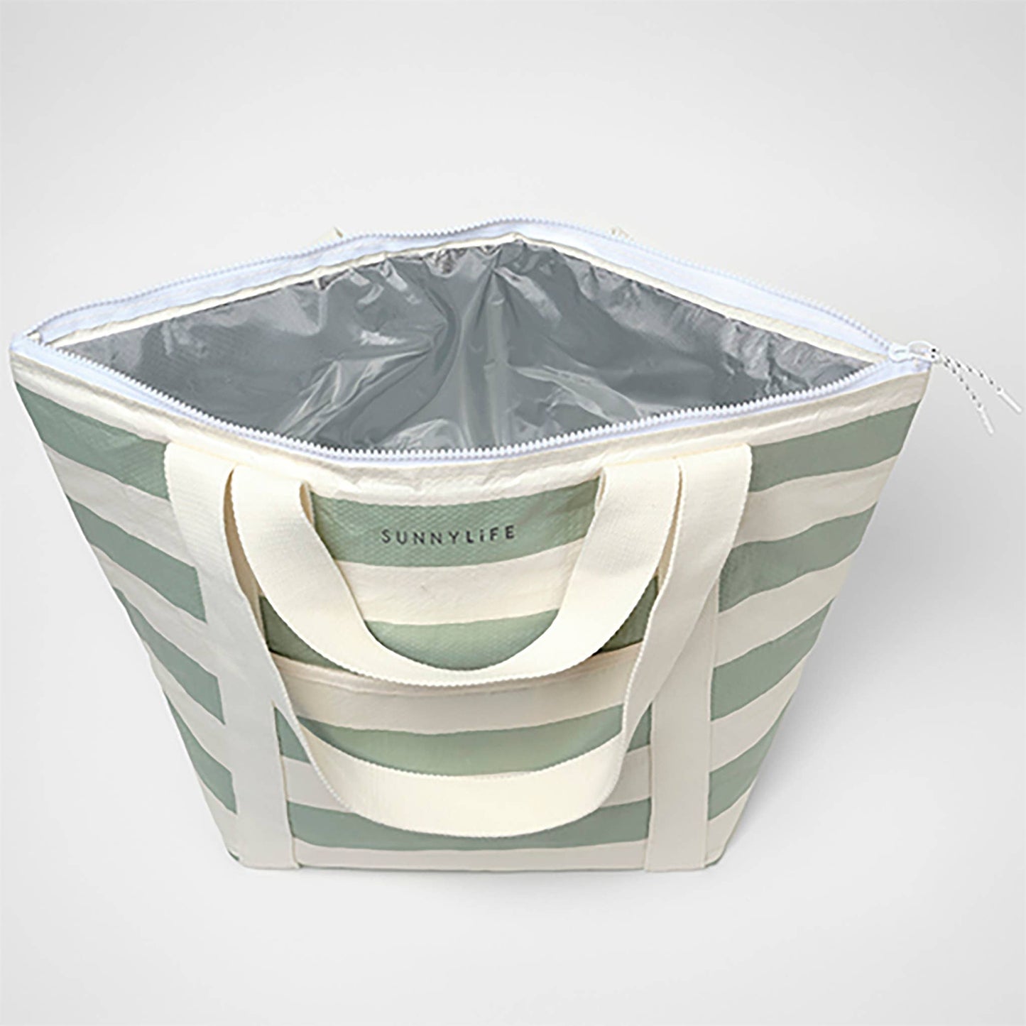 Cooler Tote - La Palma Sage Stripe