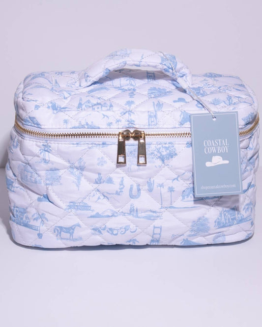 Coastal Cowboy Toile Train Case
