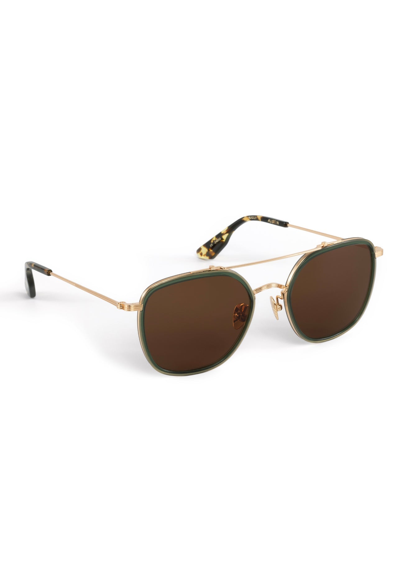 Austin Sunglasses - Titanium + Bottle Green + Zulu