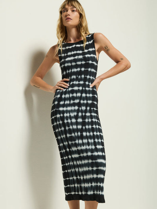 Christy Midi Dress - Tie Dye Stripe