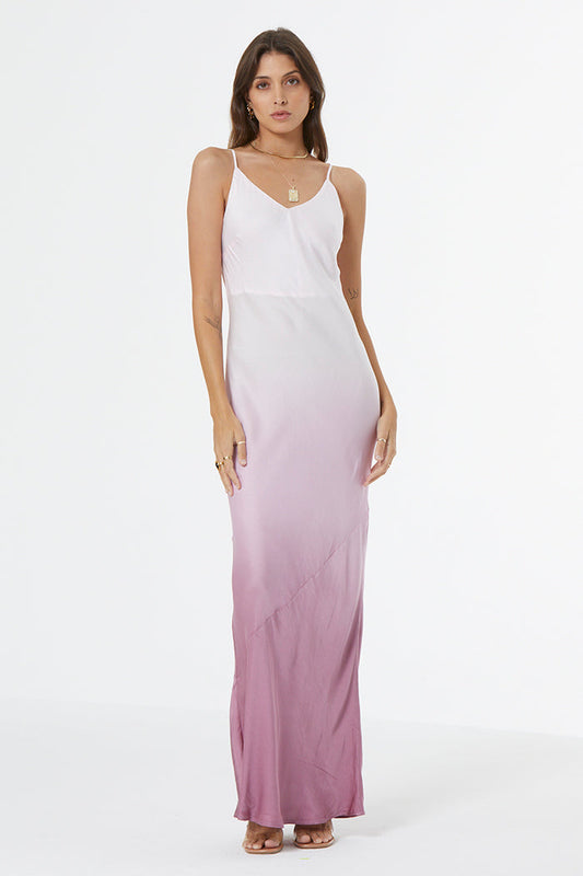 Tori Maxi Slip Dress - Cosmetic Pink Ombre