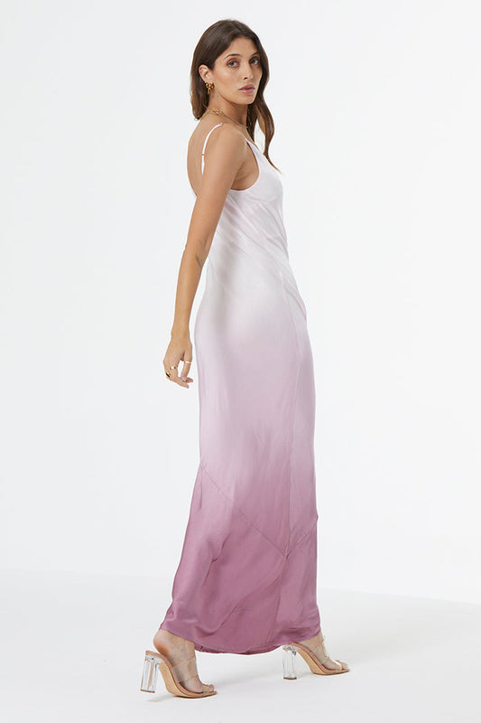 Tori Maxi Slip Dress - Cosmetic Pink Ombre