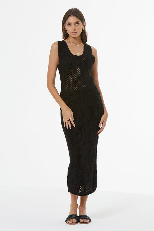 Jaro Crochet Skirt - Black