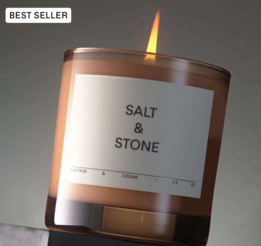 Salt & Stone Candle - Saffron & Cedar