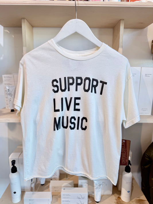 Support Live Music Tee - Vintage White