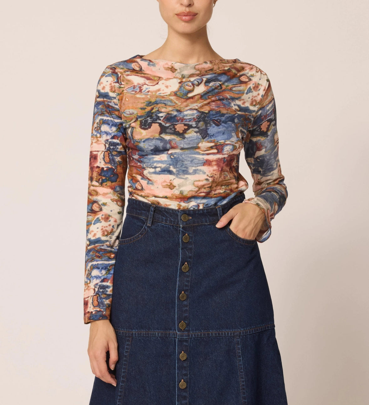 Celeste Top - Murano Print