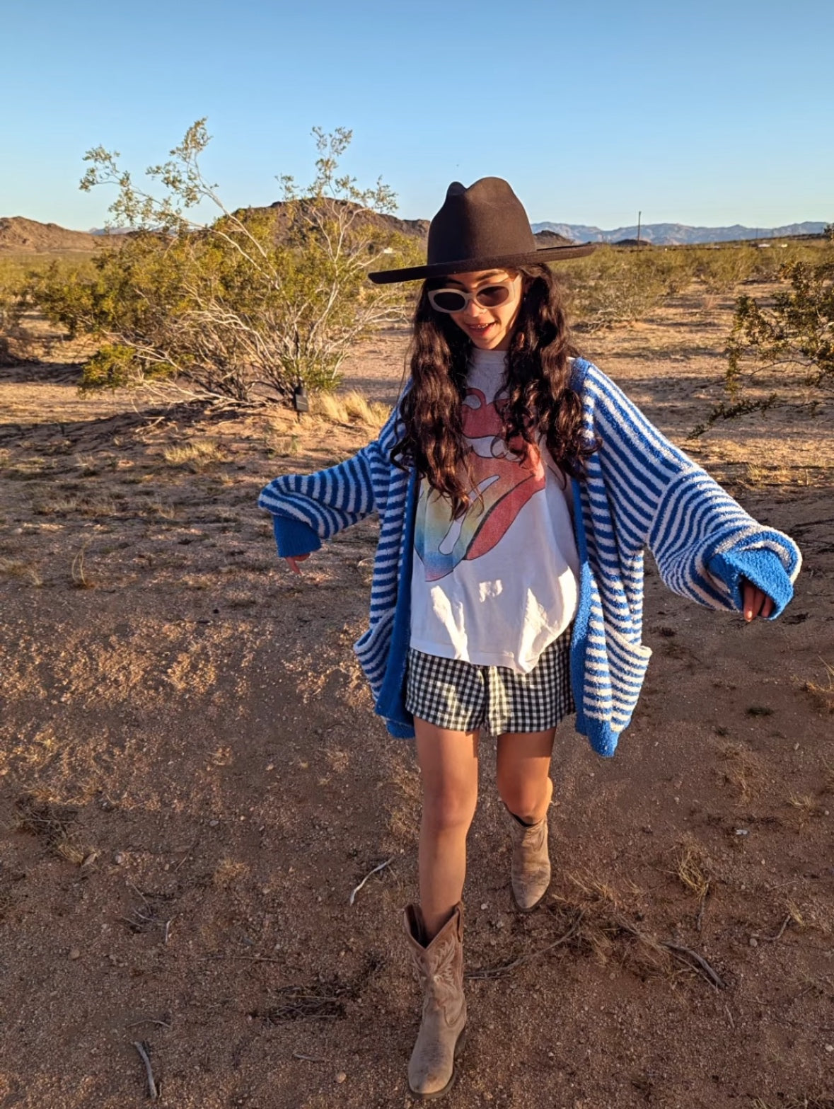 Striped Cardigan - Blue Crush