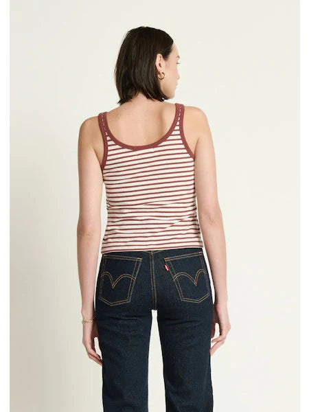 Jil Lace Up Tank- Sable