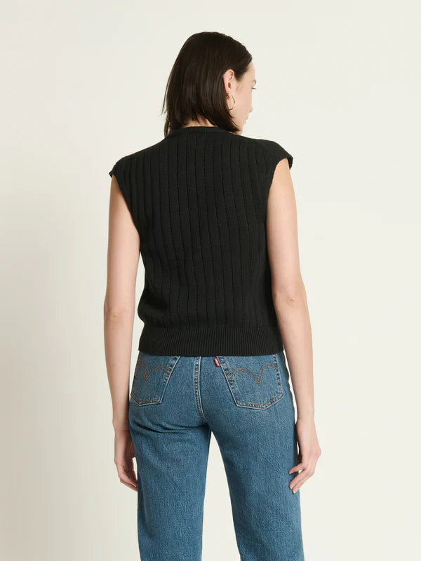 Morganna Sweater Vest- Black