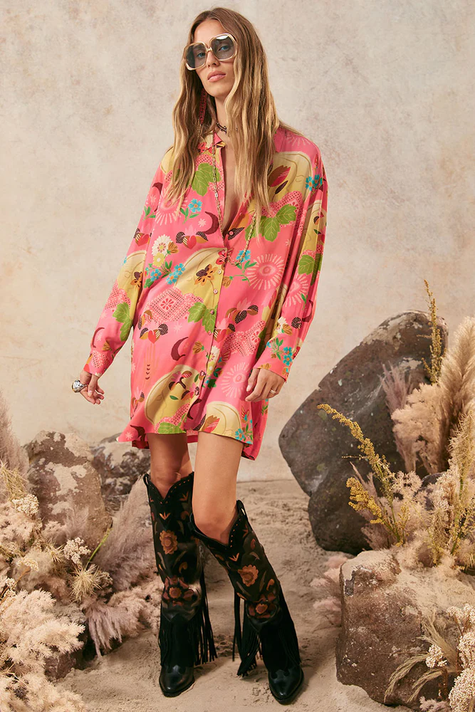 Libertine Shirt Dress - Cayenne