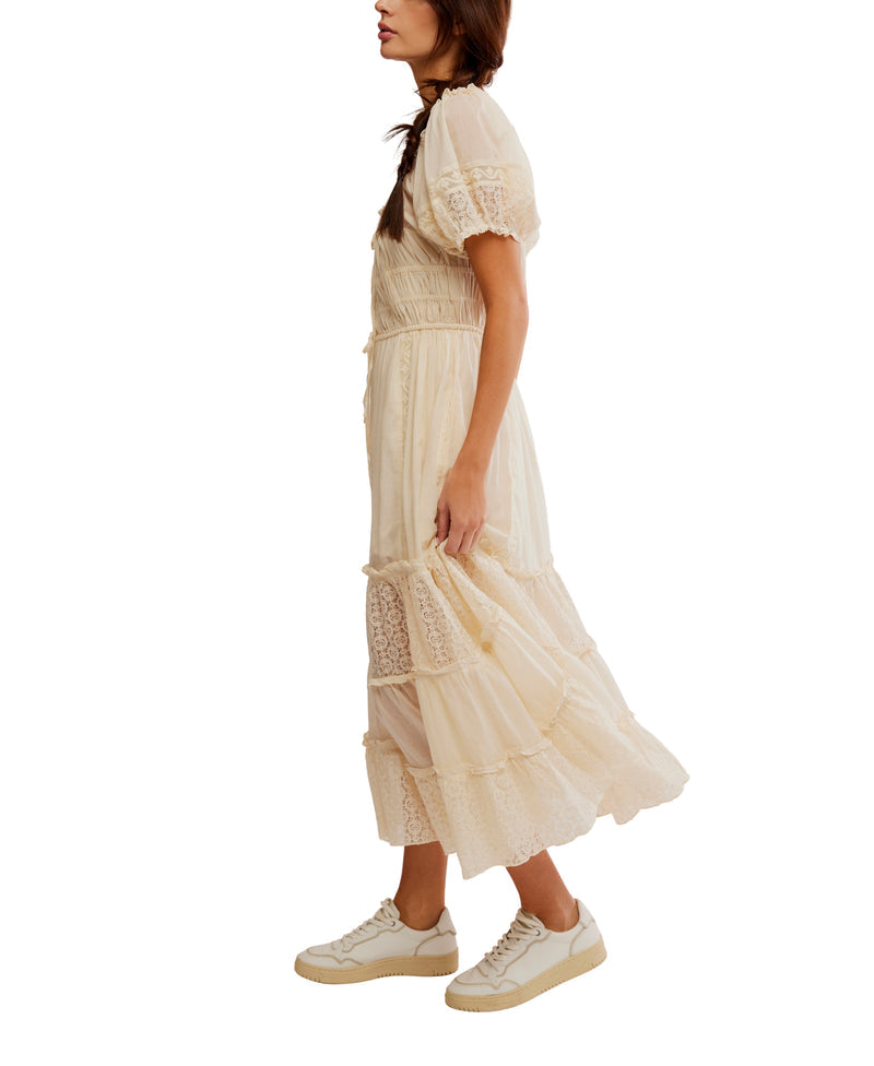Falling Sun Midi Dress - Tea