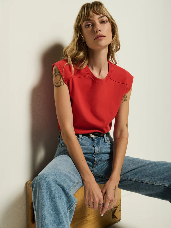 Perry Muscle Tank - Aurora Red