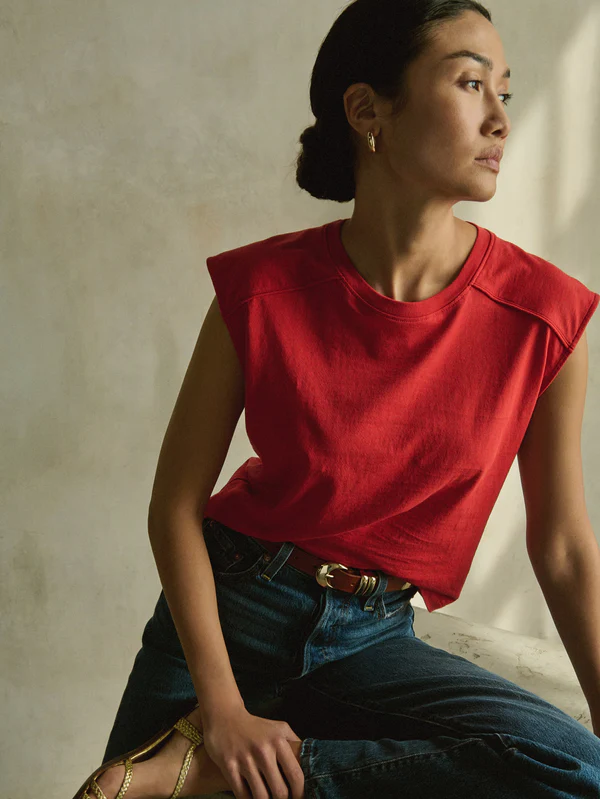Perry Muscle Tank - Aurora Red