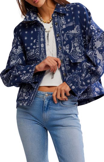 Bandana Jacquard Shirt - Indigo Combo