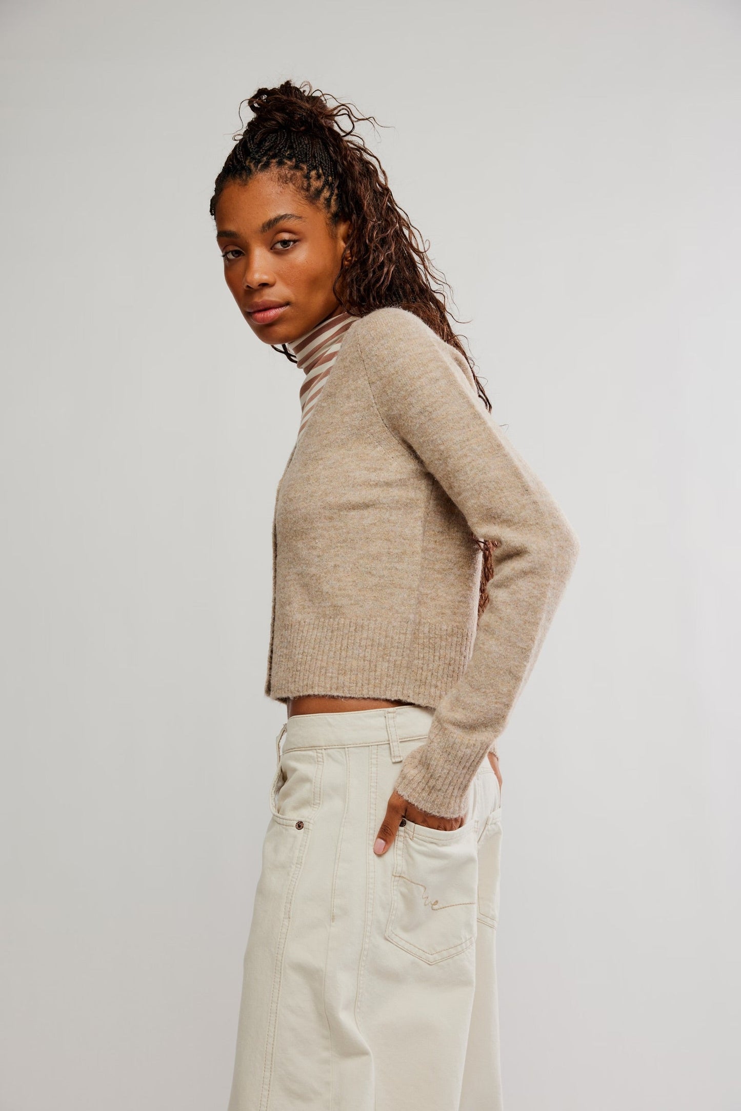 School Girl Cardi - Feather Grey