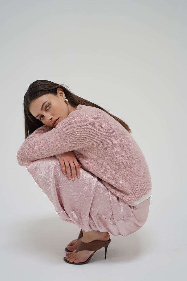 Eva Shine Skirt - Rosewater Shine