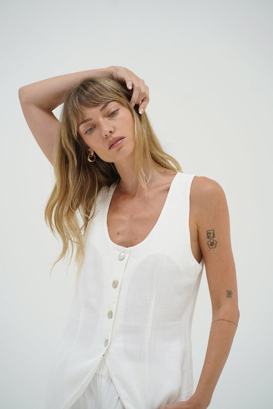 Kai Long Line Linen - Whisper White