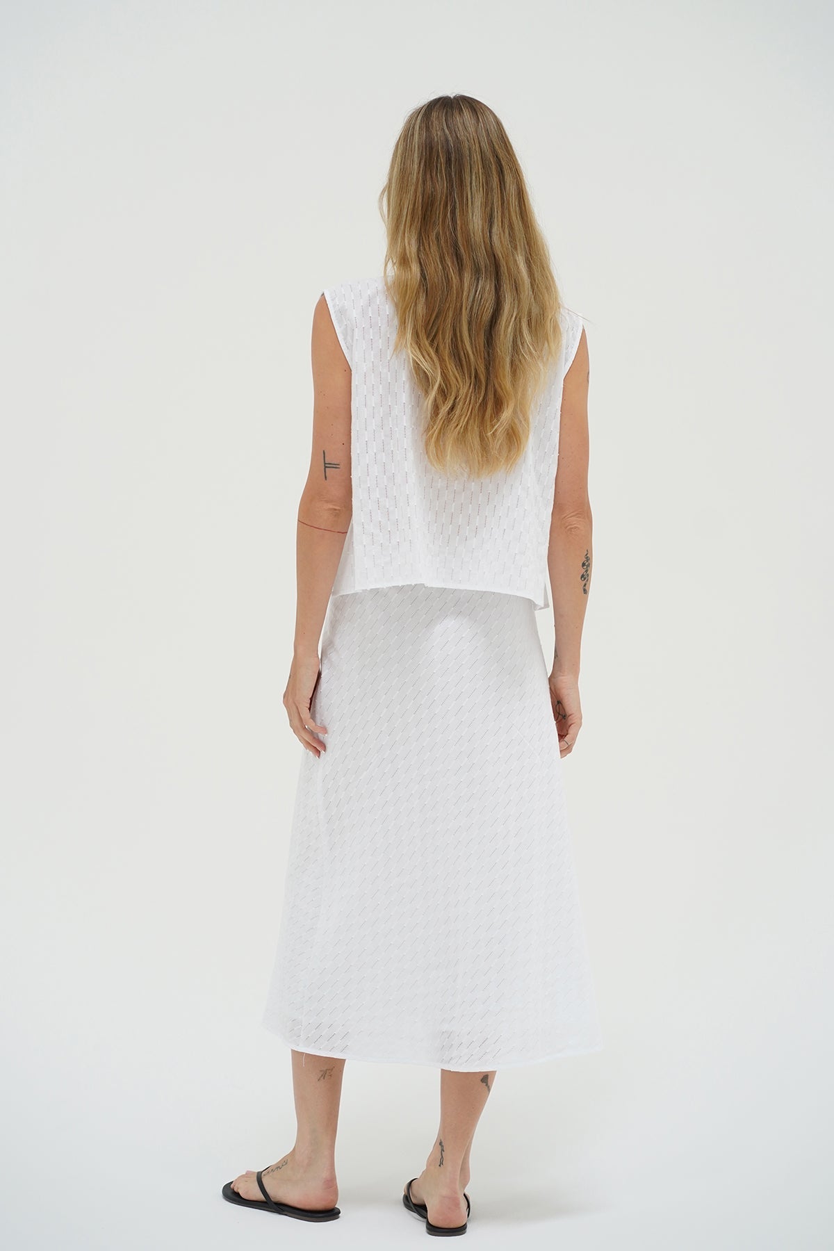 Kala Eyelet Top - White