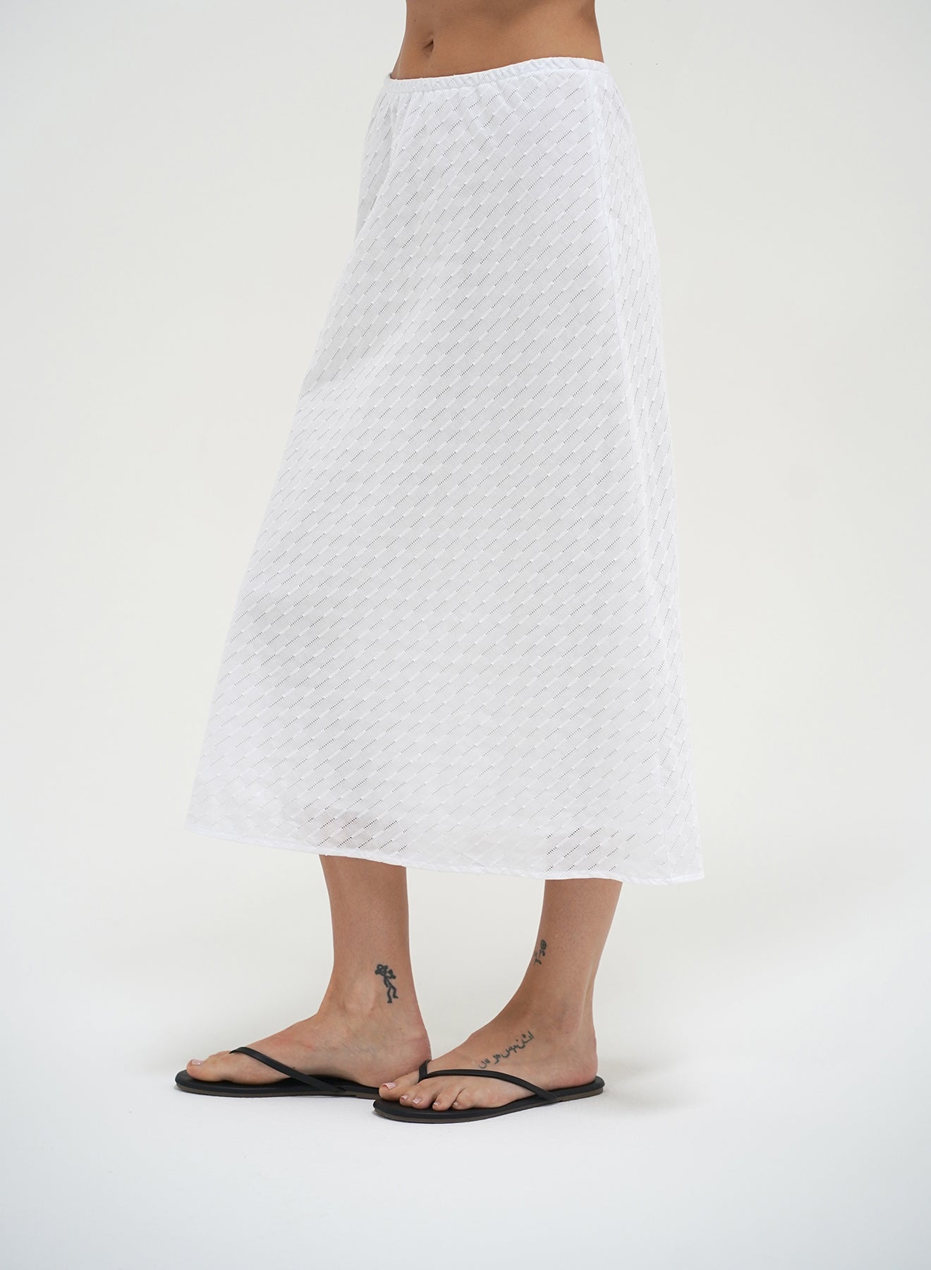 Waialae Eyelet Skirt - White