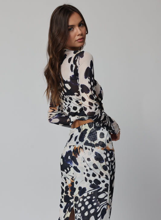 Mesh Long Sleeve Tee - Monarch