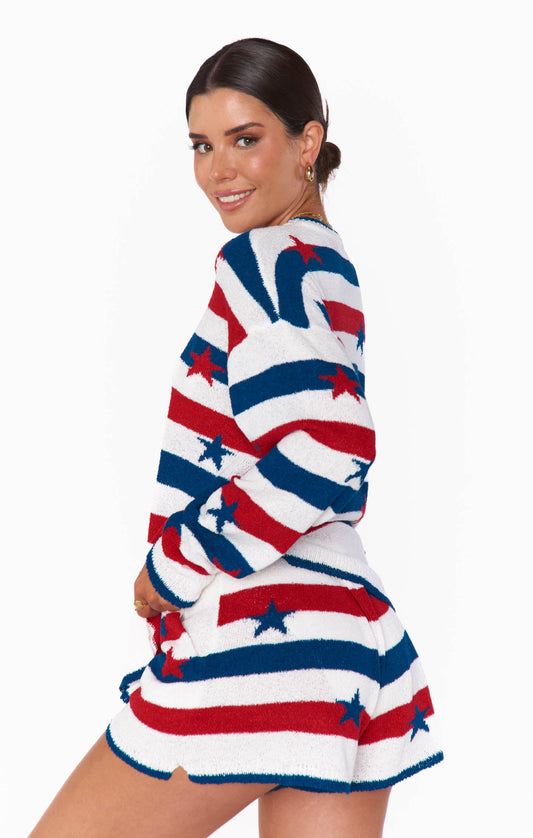 Boardwalk Shorts - Star Spangled Stripe Knit