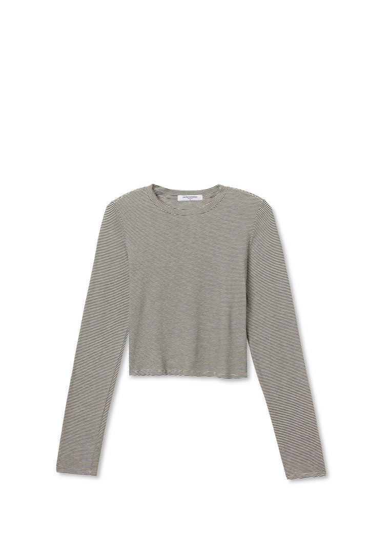 Jamie Stripe Top - Ivory/Black Stripe