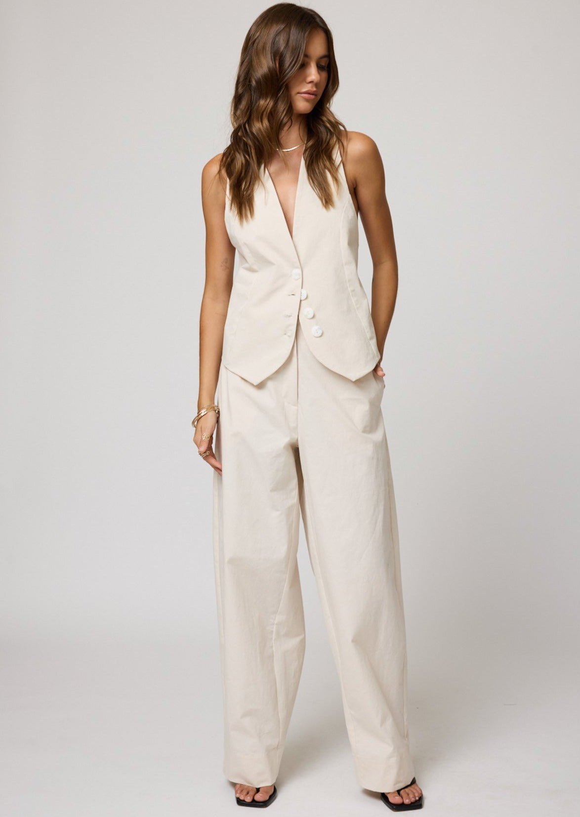 The Matte Twill Trouser - Winter White