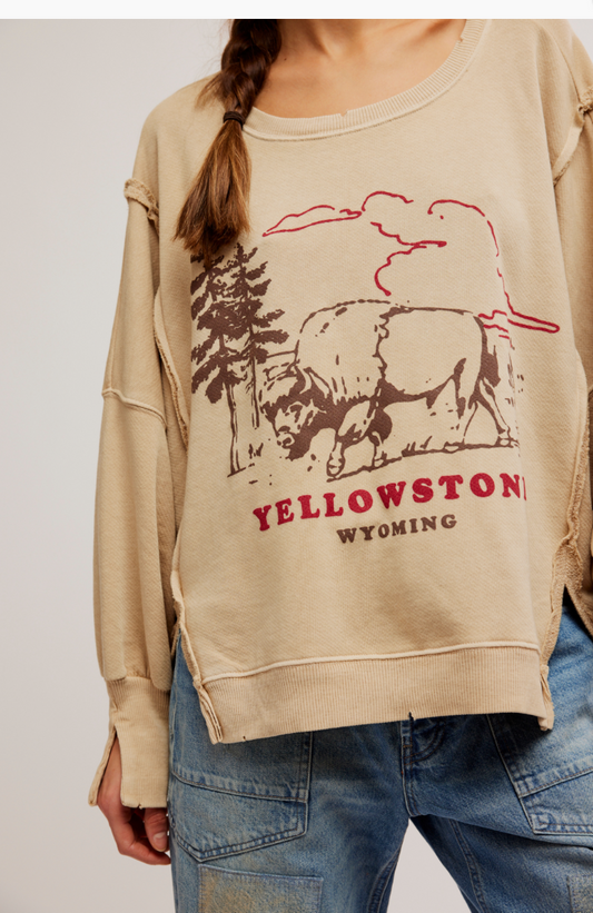 Graphic Camden Pullover - Yellowstone Bison