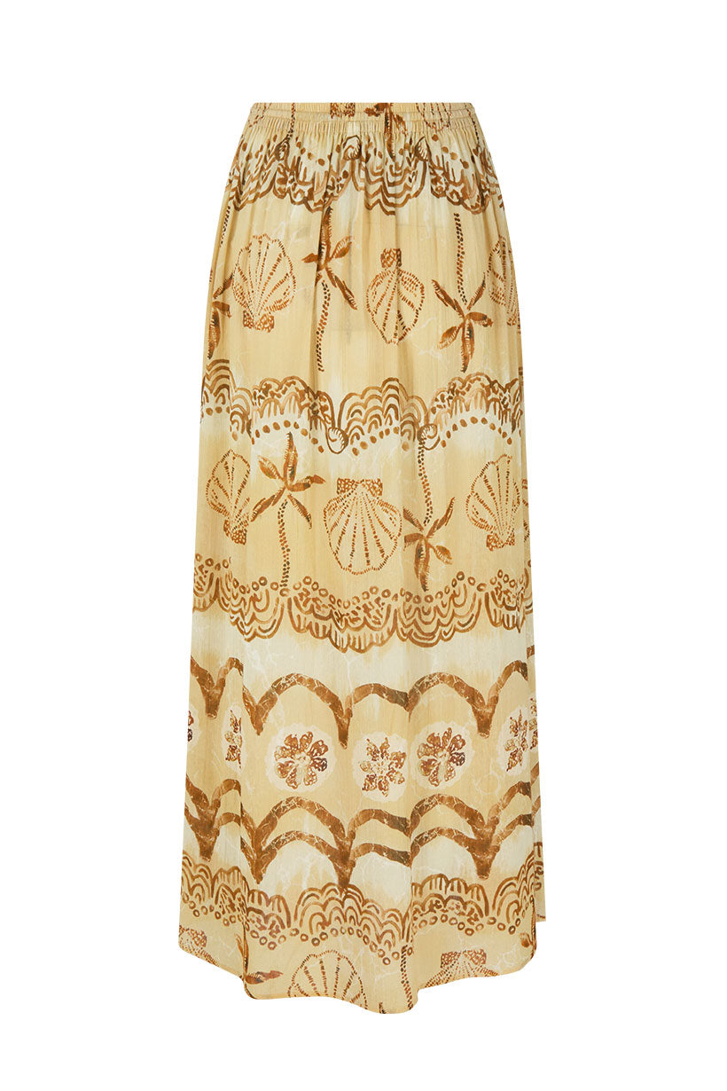 Mermaid Cove Midi Skirt - Tan