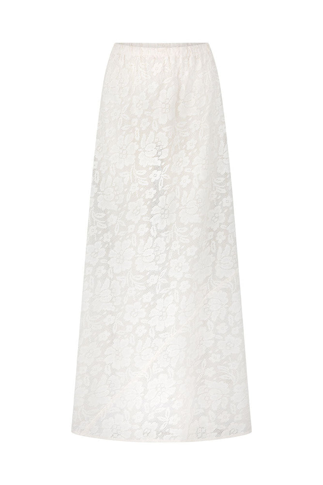 Free Love Lace Bias Skirt - Vintage Cream