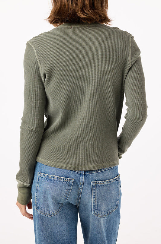 Thermal Henley Tee - Tea Leaf