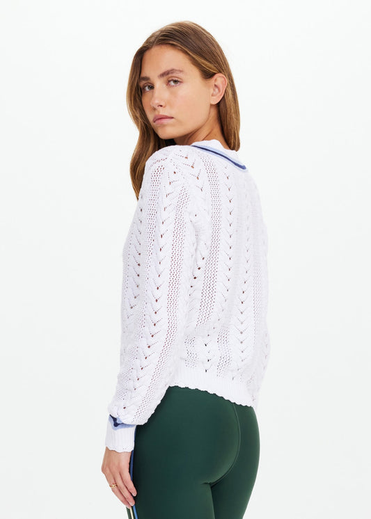 The Citta Sonny V Neck Sweater - White