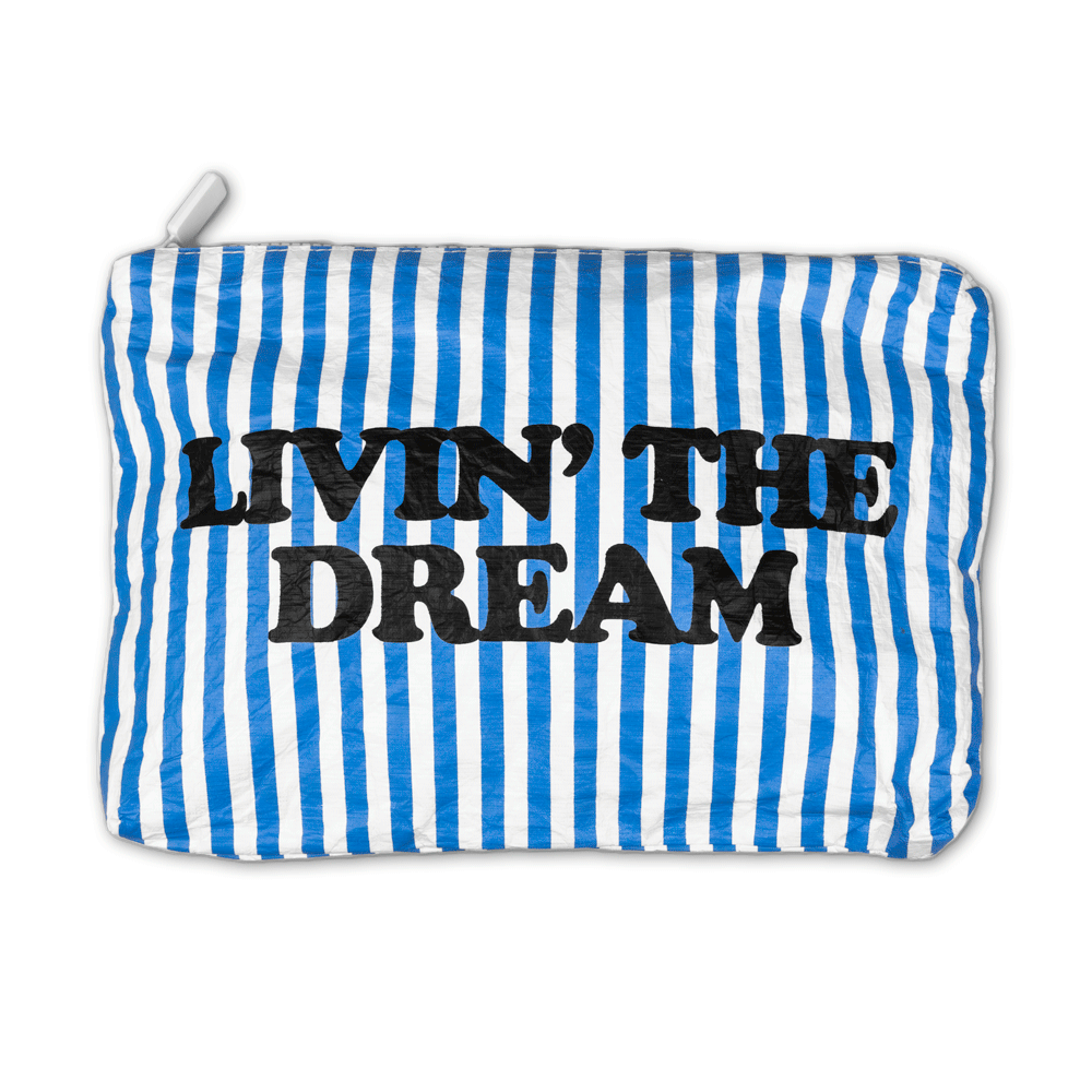 Livin the Dream Water Resistant Tyvek Printed Pouch