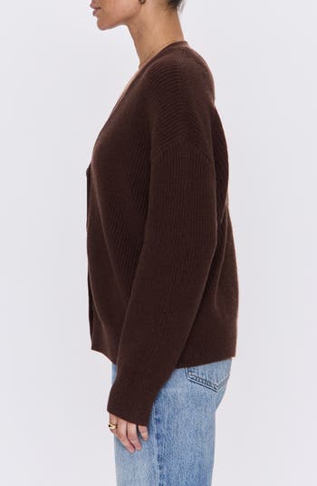 Orla Relaxed Cardigan Sweater - Chocolate