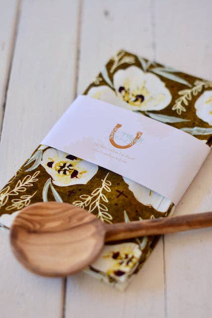 Western Desert Floral Tea Towel