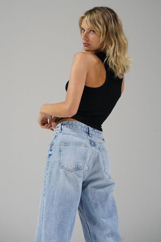 Detra Ribbed Tank - Black