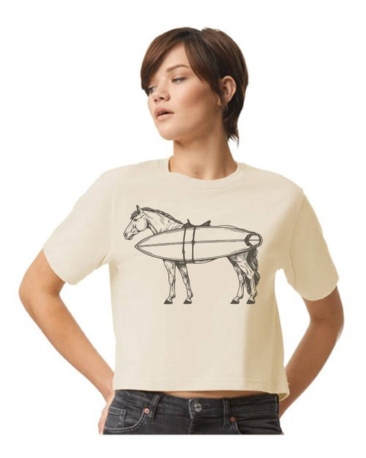 Horse + Surf Crop Tee